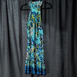 Arden B Y2K Silk Psychedelic Mod Dress